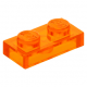 LEGO lapos elem 1x2, átlátszó narancssárga (3023)